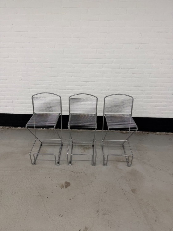 Image 1 of 3 x vintage Till Behrens barkrukken