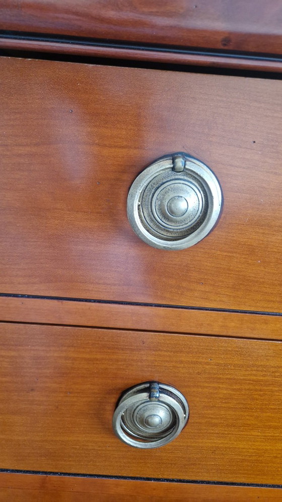 Cassettiera in legno con sei cassetti, Cassettiere, Ottone, Marrone, Klassiek (foto 8 di 11)