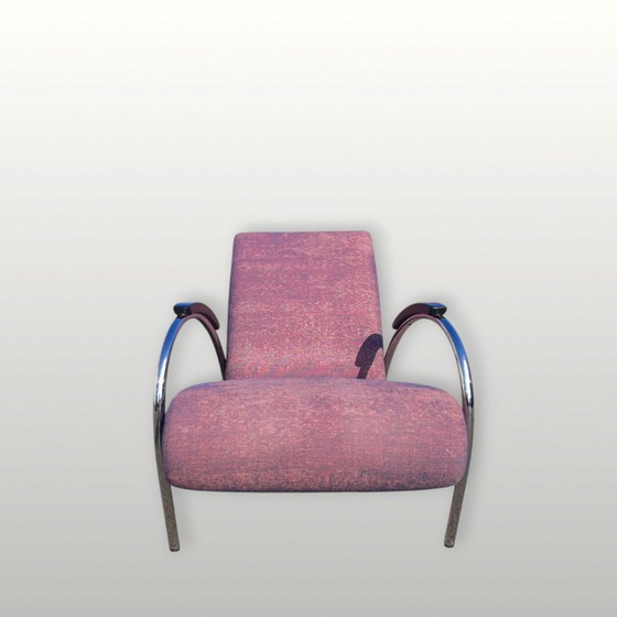 Poltrona Gelderland 5770, design Jan de Bouvrie. Tessuto viola – Poltrone, Tessile (photo 3 of 9)