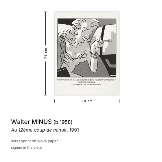 Image 1 of Walter MINUS Au 12ème coup de minuit Siebdruck 1991