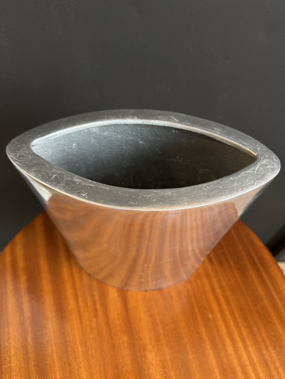 Image 1 of Vaso in alluminio spazzolato degli anni '80