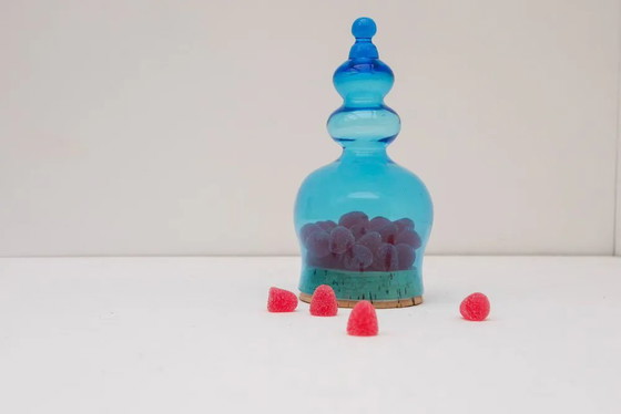 Image 1 of Caja para dulces de vidrio artístico soplado de Bertil Vallien para Kosta Boda, años 70
