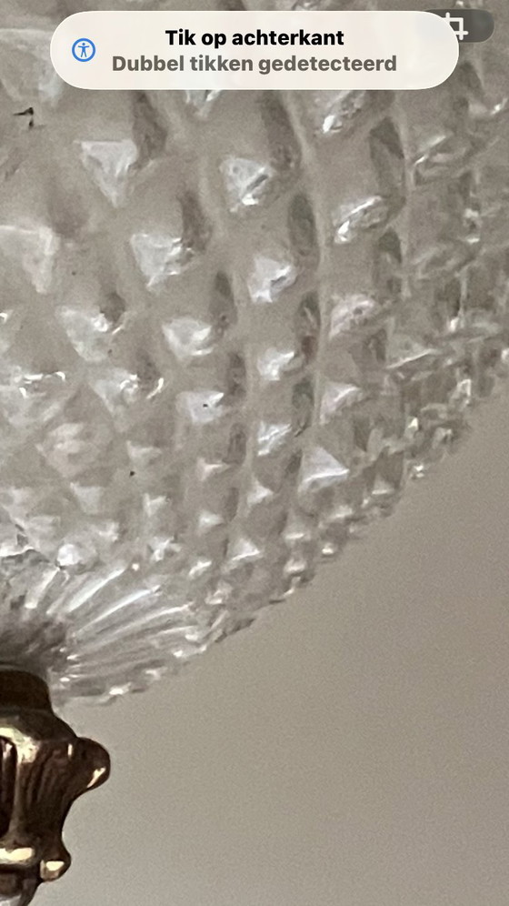 Image 1 of Vintage Hollywood Regency “Pineapple” Lamp – Brass & Crystal