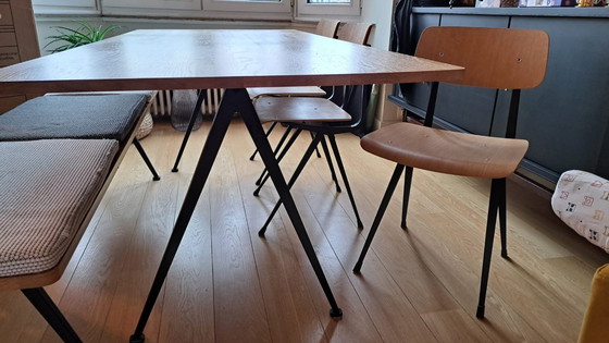 Image 1 of Hay - Pyramid Table and Bench + 3 Chairs Result