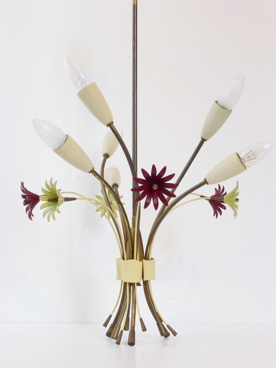 Image 1 of PRACHTIGE TYPISCHE VINTAGE ROCKABILLY PLAFONDLAMP UIT DE JAREN 50