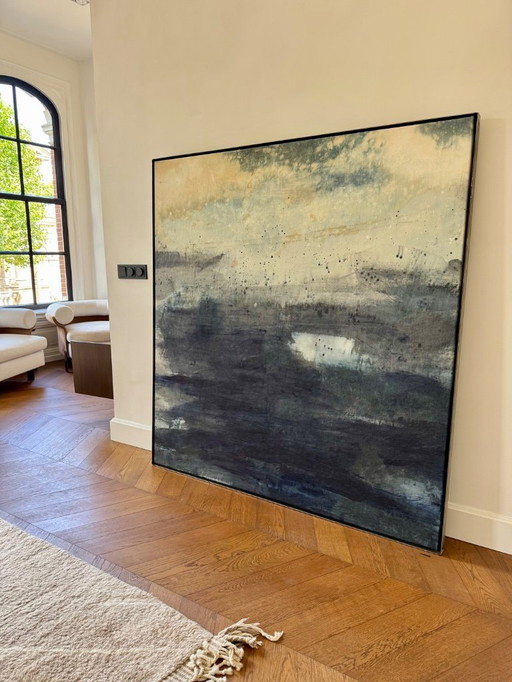 Juan Manuel Gómez – Denim-Inspired Artwork (163 x 153 cm)