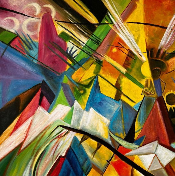 Image 1 of Franz Marc - Tyrol - Hand-painted - Oil on canvas (rolled up)