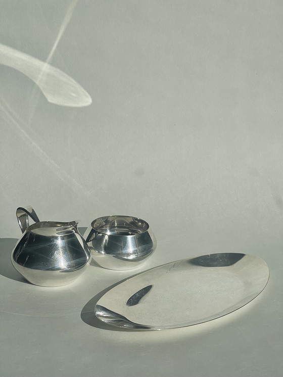 Image 1 of WMF Wagenfeld Bauhaus Silver Plated Serving Set