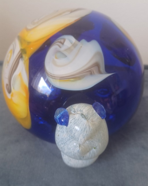 Tartaruga di vetro, opera d'arte in vetro stile Murano, decorativa