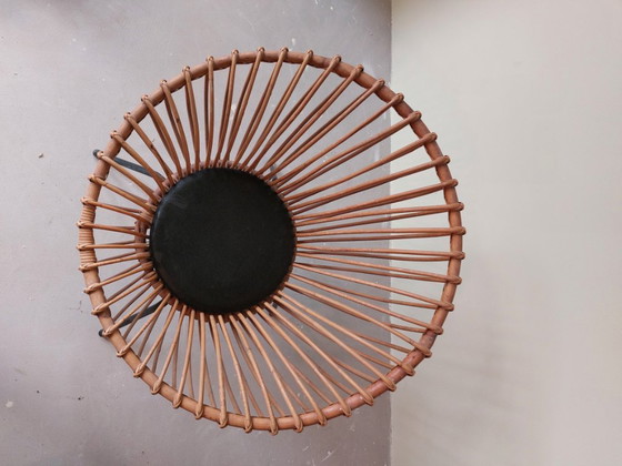 Image 1 of Rattanstuhl aus der Mitte des Jahrhunderts im Stil von Rohé und Franco Albini