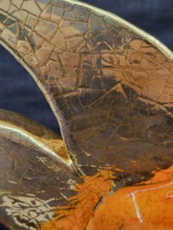 Image 1 of Sopera de cerámica Gérard Crociani Naranja Francia Vallauris Costa Azul