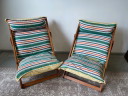Ensemble de 2 chaises pliantes Ikea Kon Tiki conçues par Gillis Lundgren (1970)
