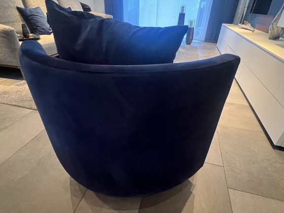 Papadatos tweezitsbank Petit Fleur draaibare fauteuil in koningsblauw – Other (photo 3 of 5)