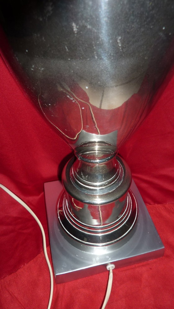 grande lampe, Chrome, Gris (photo 5 sur 5)