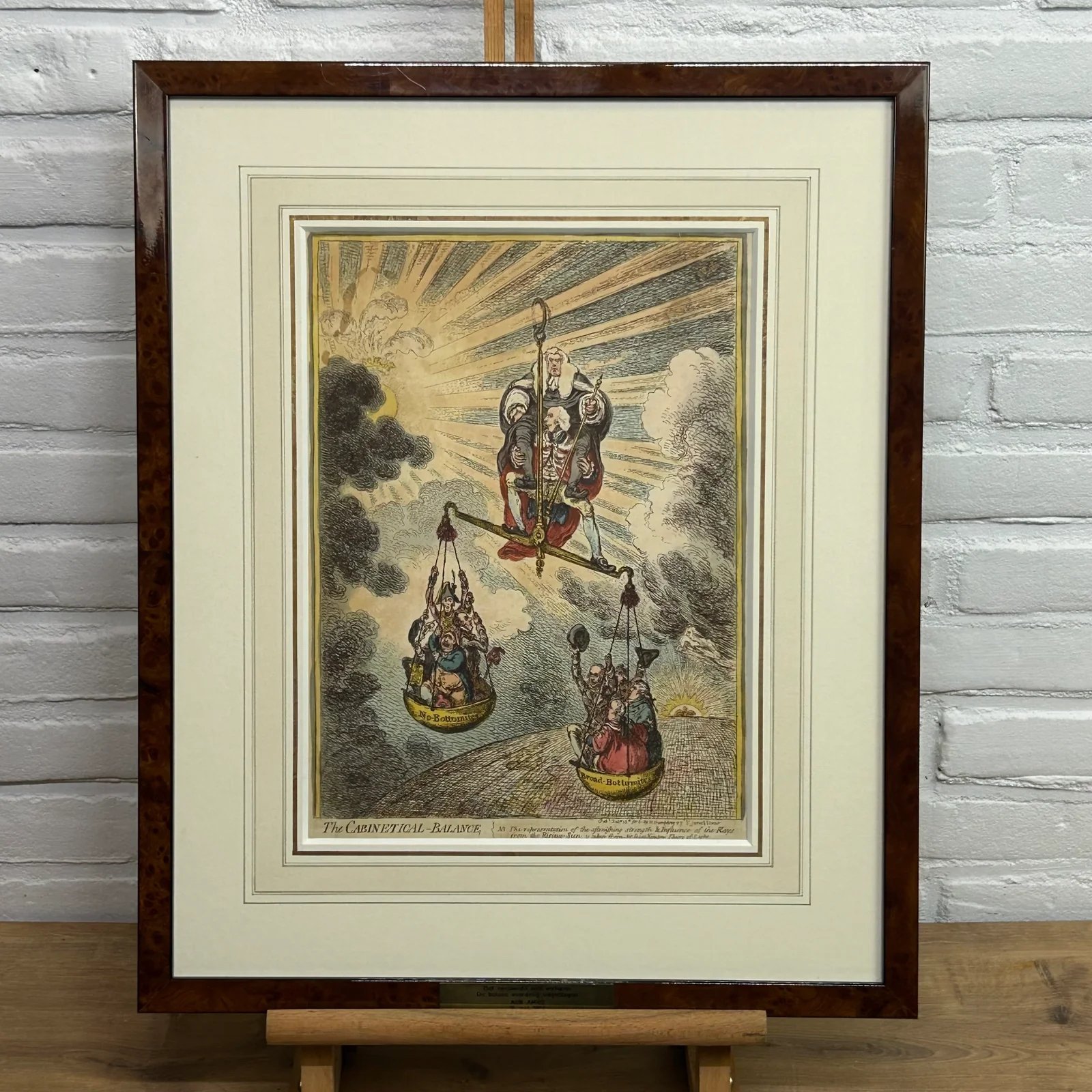 Original Rare Hand-Colored - The Cabinetical Balance - James