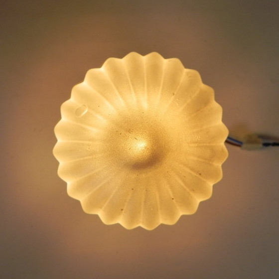 Image 1 of Art-Deco-Deckenleuchte mit mattiertem Glasschirm, 1930er Jahre