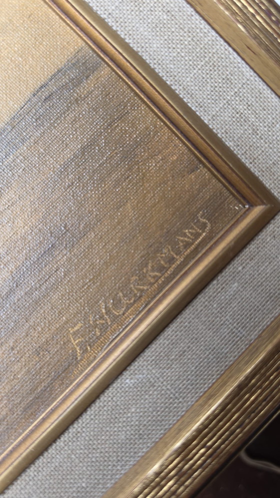 Image 1 of ## F. Hurkmans | Groot Bloemstilleven | Olieverf op Doek | 68 x 58 cm | Vintage