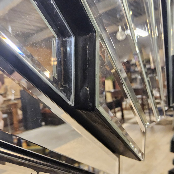 Image 1 of Großer, einzigartiger Hollywood Regency Eichholtz Sonnenstrahl-Spiegel (120x120cm) Art Deco Stil MOONRIVER MIRROR