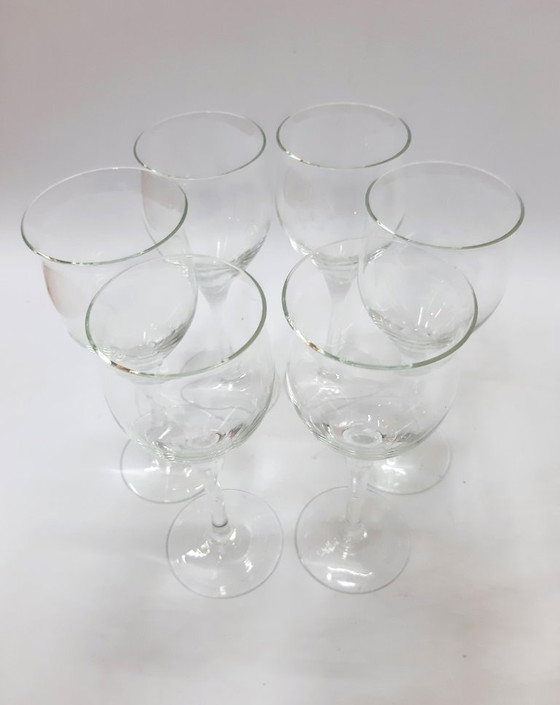 Image 1 of 6 x Calici da vino trasparenti vintage, calici da 17 cm