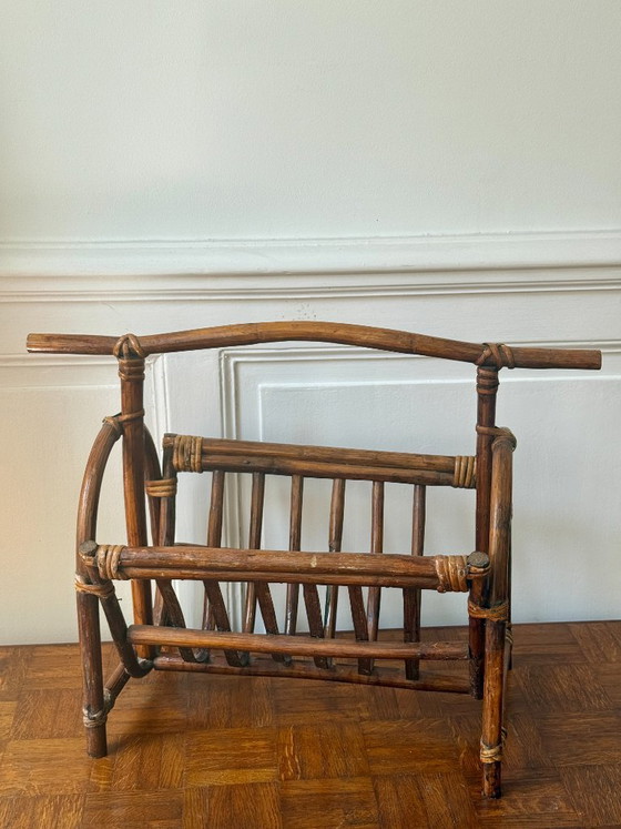Rattan Magazine Rack – Wood (photo 4 of 9)