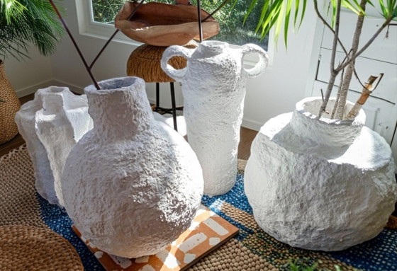 Set di 4 vasi scultorei Boho ispirati ai minerali – N'GI BOHO, Oggetti decorativi, Paper (photo 2 of 10)