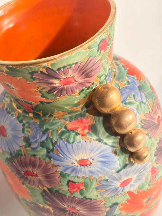 Art Deco Vase F.A.C.I. Ceramics Civita Castellana 1940s (photo 10 of 13)