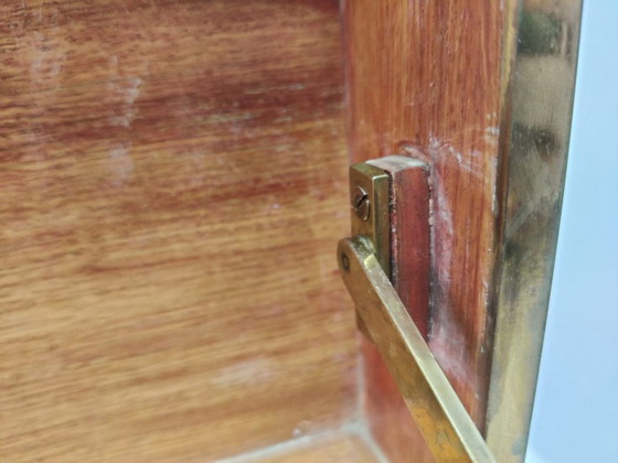 Image 1 of Gran caja de mármol y latón teselado de Maitland Smith, década de 1970