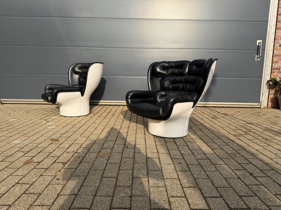Image 1 of 2x 1st edition Comfort Joe Colombo Elda chairs Top condition!!