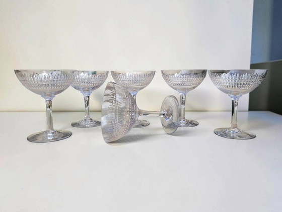6 coppe da champagne in cristallo Baccarat / Nancy – Bicchieri e caraffe, Vetro, Art Deco (photo 5 of 11)