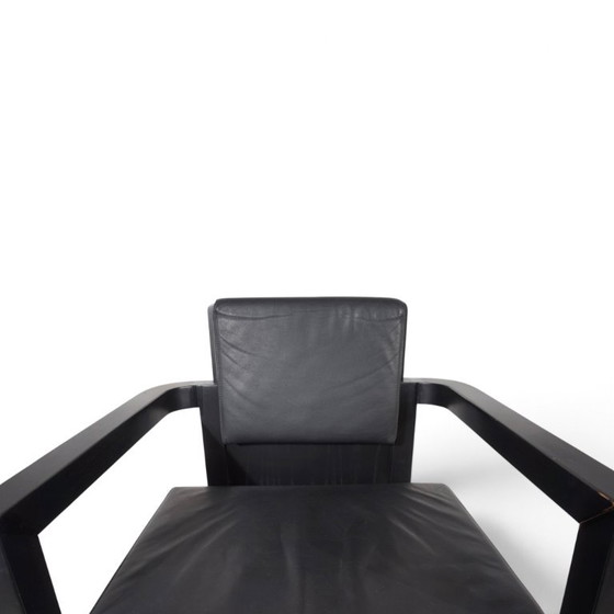 Armchair in black wood and leather, Tecta, Minimalisme (photo 9 of 15)