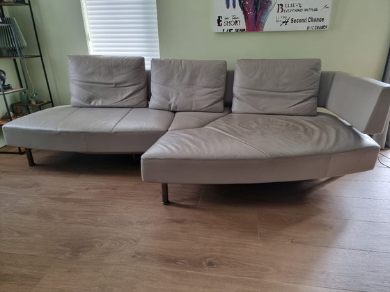 Image 1 of Jori Wing grey leather sofa