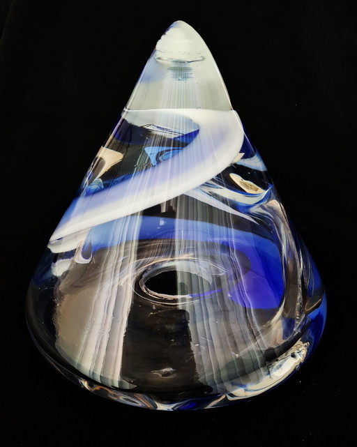 Unica Glass Cone Blue/White/Transparent, Royal Leerdam