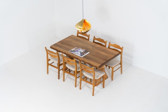 Image 1 of Brutalistische eettafel van De Puydt (België, jaren 70).