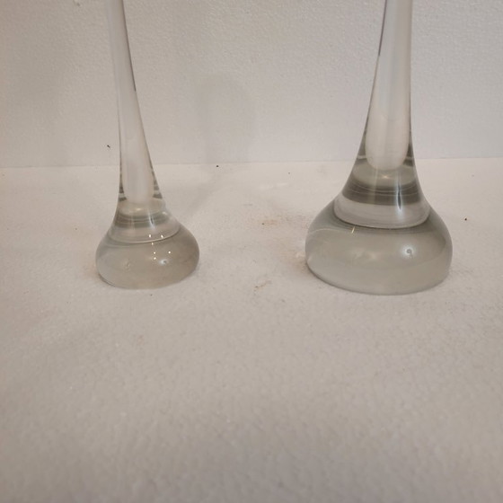 Image 1 of Coppia di portacandele “Tulip”, in vetro soffiato, Bjönn Wiinblad per Rosenthal, anni 2000 – Germania