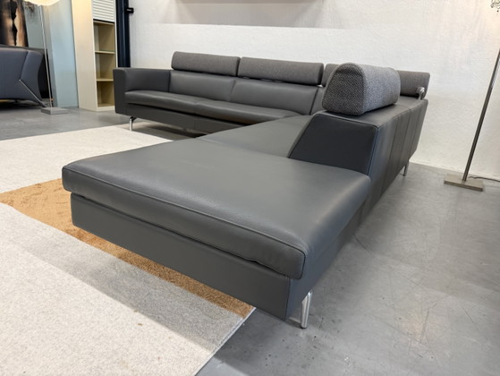 Canapé d'angle Leolux Horatio en cuir gris – Canapés d'angle, Leather (photo 4 of 12)