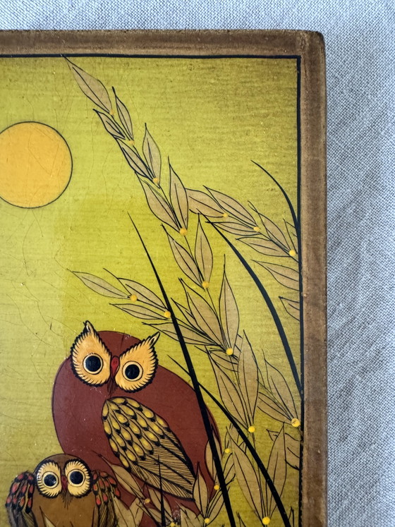 Owl; vintage painting from Mexico, Arturo Alcala - folk art, wood – Paintings & Drawings (photo 4 of 11)