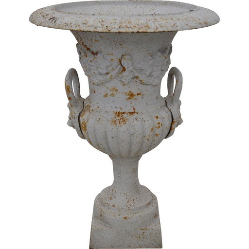 Vase medicis vintage avec oreilles en fonte
