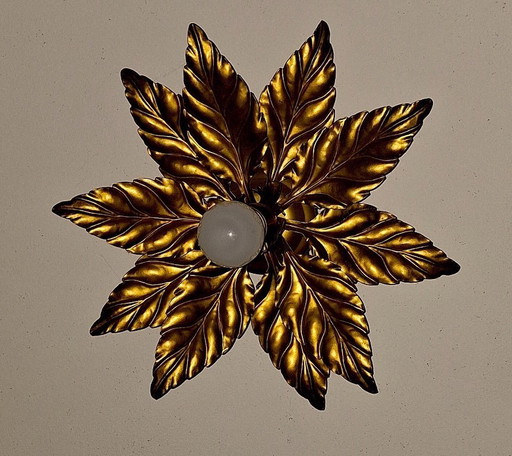 Mid-Century Florentine Gold-Plated Ceiling Light by Hans Kögl, 1960s