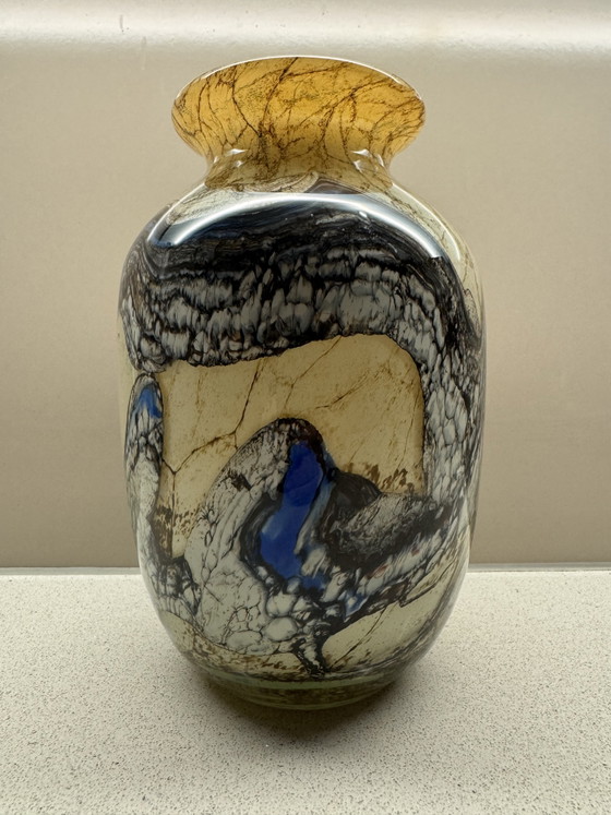 Image 1 of Beautiful Unica Glass Vase – Master Glassblower Jean-Claude Novaro