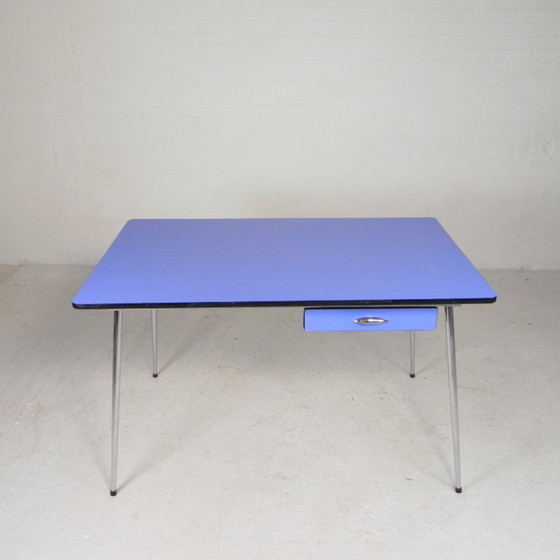 Formica table, desk with 2 drawers, 1950s – Dining tables, Plastic, Iron (photo 9 of 19)