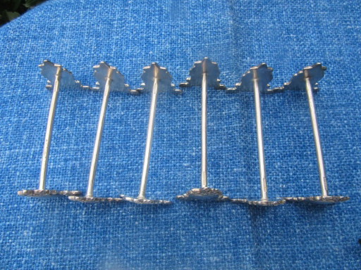 6 repose-couteaux Wiskemann, plaqués argent, style Art nouveau – tafelaccessoires, Metal, Silver (photo 2 of 7)