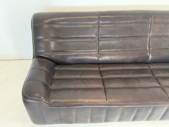Image 1 of 2 x Canapé en cuir De Sede DS 84 avec assise rembourrée, design de groupe