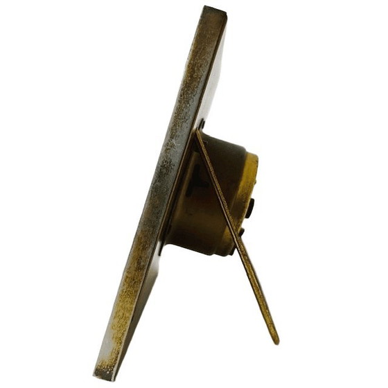 Image 1 of Orologio da tavolo Art Déco Kienzle starburst in ottone degli anni '30