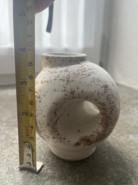 Image 1 of Dove ceramic sculpture spherical vase