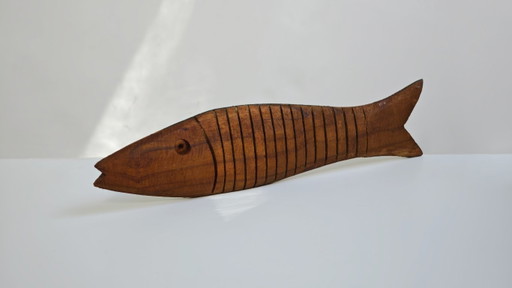 Hand-Carved Wooden Fish – Indonesian