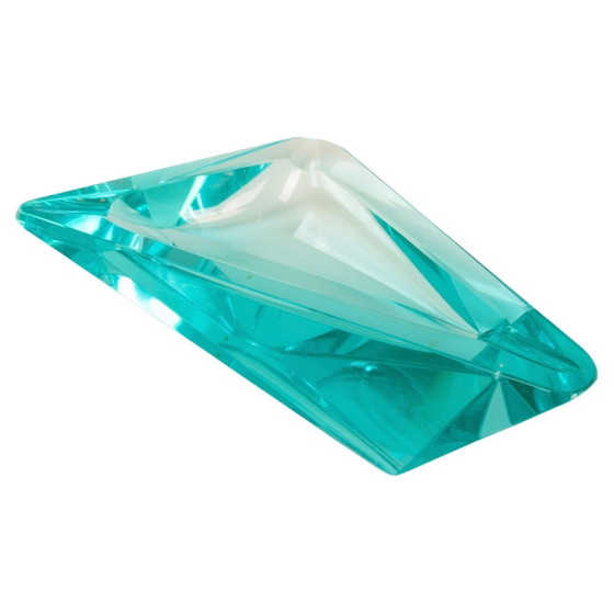 Blauwe kristallen asbak Fontana Arte Stijl, Italië 1970 – Ingrand, Tafelaccessoires, Crystal (photo 7 of 26)