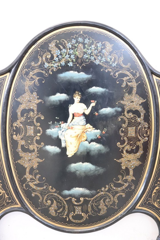 Image 1 of Set of 2 Single Beds in Iron, Art Nouveau Early 20th Century