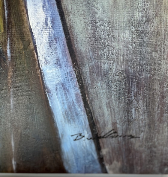 Image 1 of Set di 2 dipinti moderni - firmati B. W... - 55×65 cm