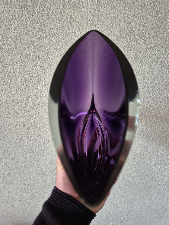 Image 1 of Violet Murano Glass Vase 80's