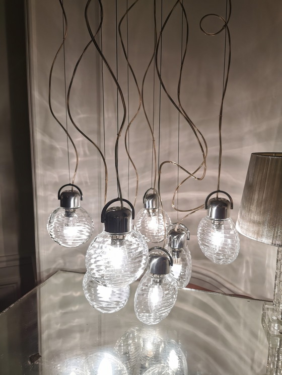 Image 1 of Lampada a sospensione a cascata vintage Fabbian Illuminazione 